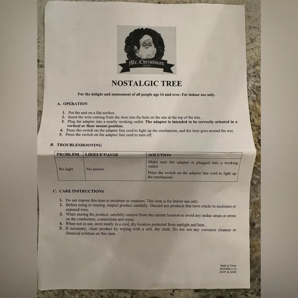 Mr. Christmas Animated Nostalgic Tree. 14.5” Tall. Like new. - Picture 7 of 13